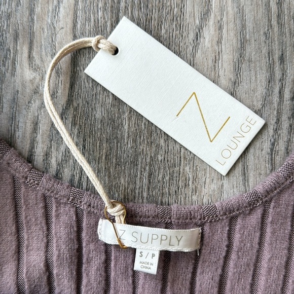 Z Supply Bra Brown Zoe Silky Rib Tank Bra Size Small Loungewear Z Lounge - Picture 4 of 7